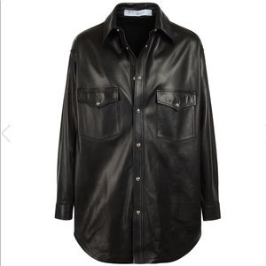 BNWT IRO Edda leather shirt jacket, 38 M